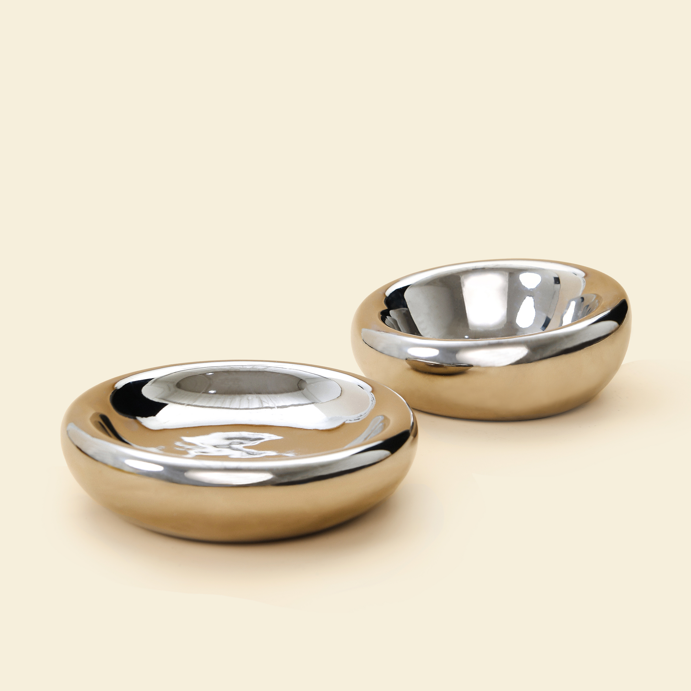 Metallic Pet Bowls Set of 2  - Pet JoJo