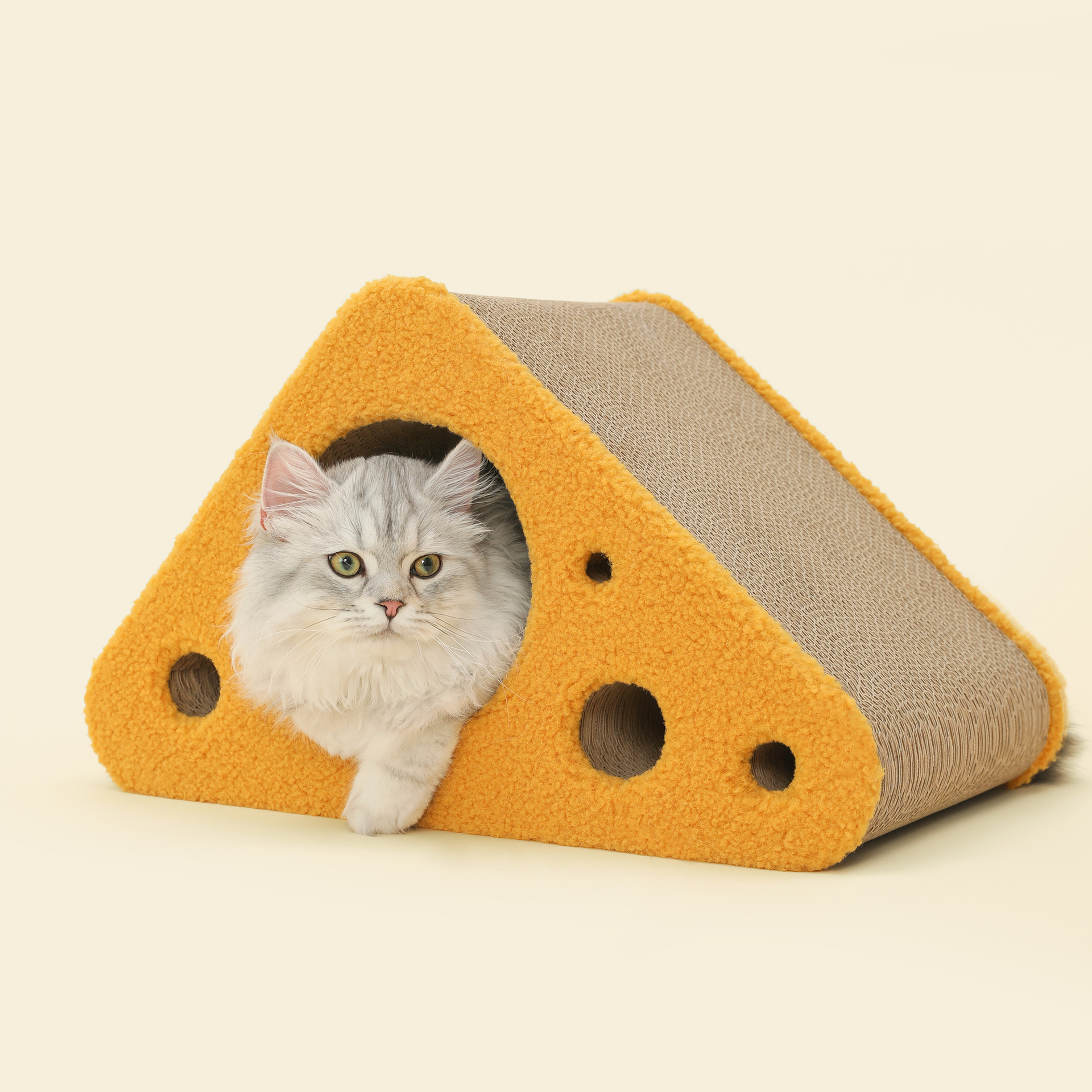 360° Reversible Cheese Cat Scratcher Lounge | Pet JoJo